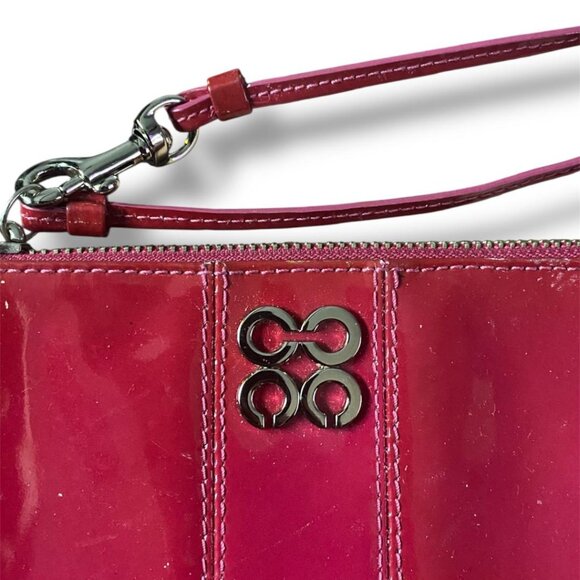 Coach Patent Leather Wristlet Clutch - Marks On Back - Picture 4 of 4